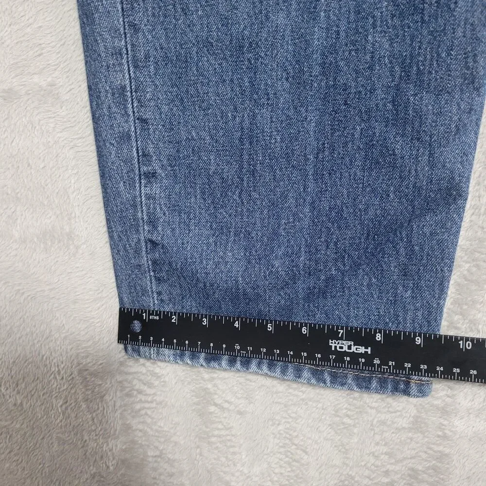 Levi's 550 Jeans Mens 46x32 Blue Med Wash Relaxed Tapered Zip Fly Denim Cotton